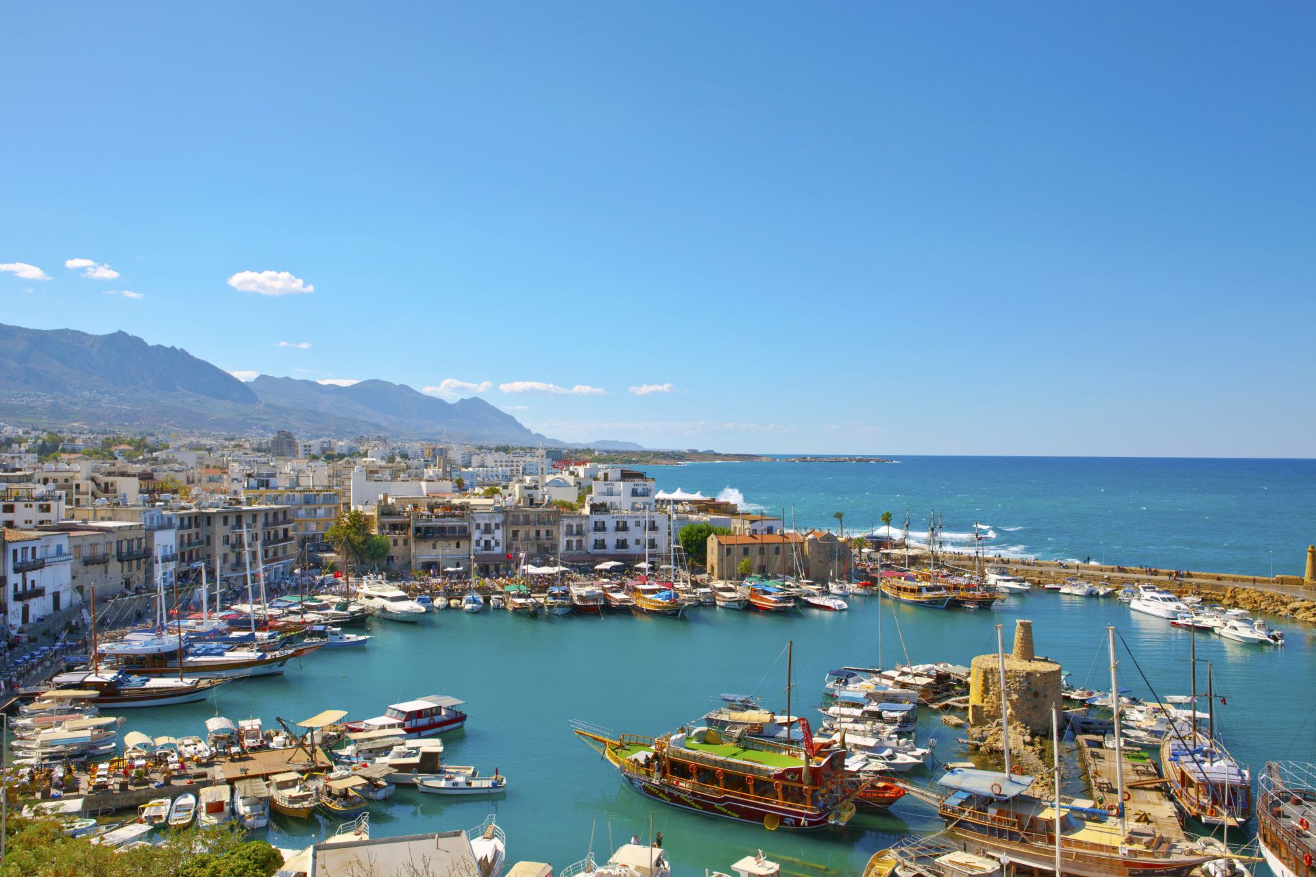 Кирения кипр. Girne кипр. Северный кипр. Средиземноморье. Гирне кипр.